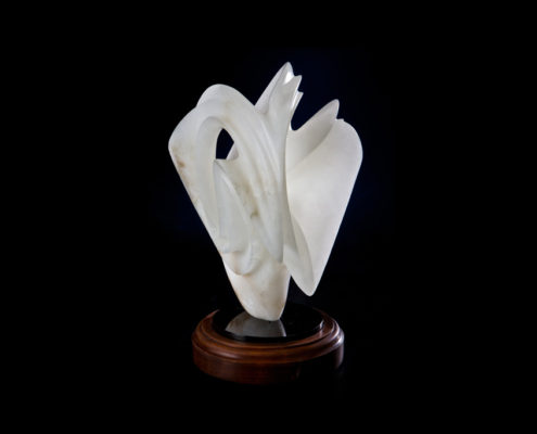 Alabaster Sculpture - Translucent Simplicity by Brian Grossman