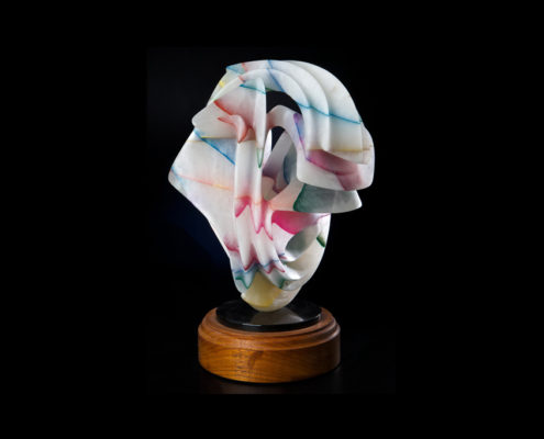 Laminated Alabaster Sculpture - Court Jester by Brian Grossman - View 3