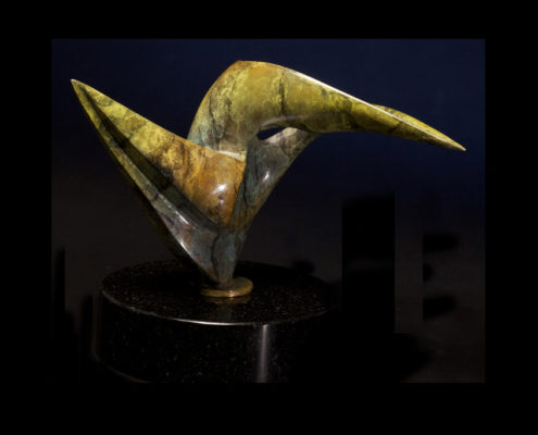 Bronze Sculpture - Hummingbird by Brian Grossman
