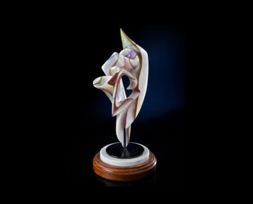Laminated Alabaster Sculpture - Show Time by Brian Grossman